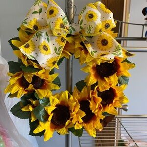 Sunflower Wreath with Bow